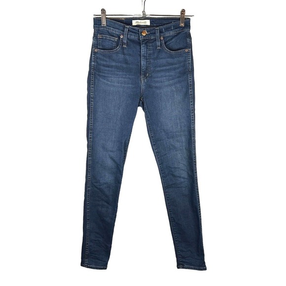 Madewell Denim - Madewell Womens Size 25 10" High-Rise Skinny Jeans Dark Wash Denim Stretch
